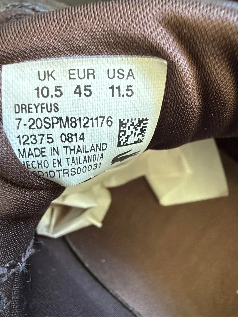 Lacoste Dreyfus Brown Leather Boat Shoes Sneakers Men’s 11.5 EU 45